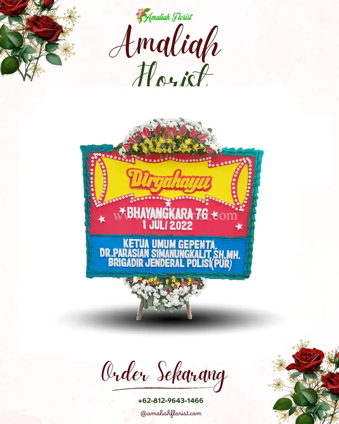 Papan Bunga HUT Ulang Tahun Barong Tongkok